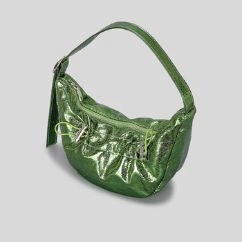 2023 Новая плиссированная сумка для подмышек Сумки на шнурке через плечо с клецками для женщин сумки из холщового облака Дизайнерская сумка Мягкая легкая сумка-тоут