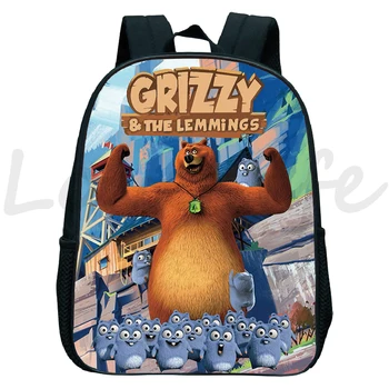 Солнечный свет, рюкзак для детского сада с Медведем Гризли, школьная сумка Grizzly And The Lemmings, Детский мультяшный рюкзак, Детская сумка для книг, подарки