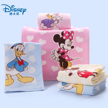 Детское полотенце Disney, детское банное полотенце из чистого хлопка, мультяшное полотенце для рук для новорожденных, мягкое лицевое полотенце 25x50 см Изображение 2