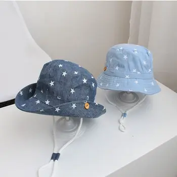 Для мальчиков, мультяшная кепка-ведро с цветочным принтом, шляпа от солнца, детская кепка для бассейна, детская шляпа рыбака Изображение 2