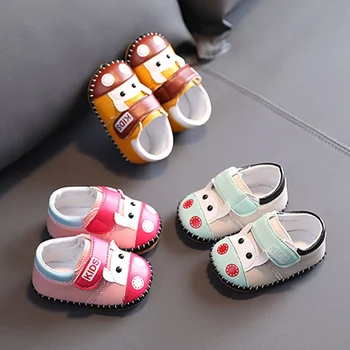 Детская обувь для мужчин и женщин 0-12 месяцев, весенне-осенняя обувь для малышей 0-1 лет, дышащая детская обувь Изображение 2