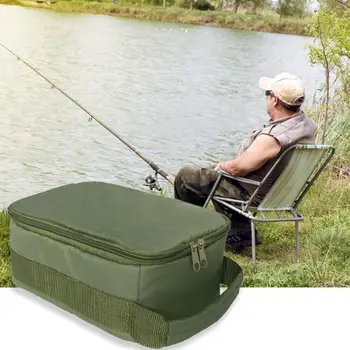 Моющаяся сумка для рыбалки, Съемная перегородка, компактный сетчатый карман, Большая емкость, рыболовный ящик, ведро