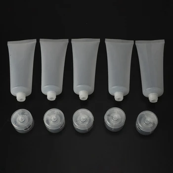 Мягкие тюбики из матового прозрачного пластика объемом 100шт 50 мл Пустые контейнеры для упаковки косметического крема эмульсии лосьона Изображение 2
