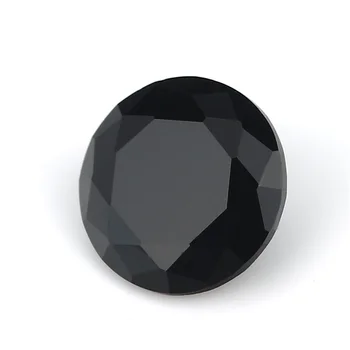 Камень круглой формы 1,0 мм ~ 10 мм, сыпучий камень черного цвета, стекло AAAAA, синтетические драгоценные камни для ювелирных изделий, камень 