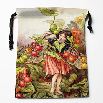 Осенние сумки на шнурке The Secret Garden Fairy 18X22 СМ Из Мягкой Атласной ткани С возможностью Повторного использования Для Хранения Одежды, Обуви, Сумок 0214