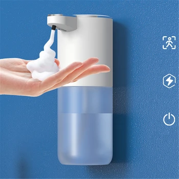 Бесконтактный автоматический дозатор пены для подзарядки инфракрасного индуктивного дозатора жидкого мыла для ванной комнаты, кухни, дозатора дезинфицирующего средства для рук Изображение 2