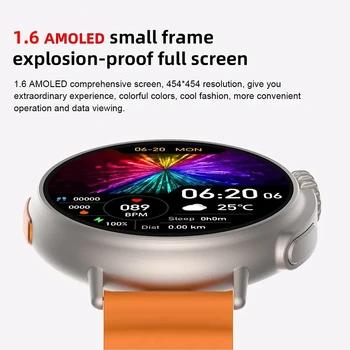 Новые смарт-часы с NFC Для мужчин, 1,52-дюймовый Браслет с Amoled экраном 454 * 454, Водонепроницаемые Спортивные Часы, Bluetooth-вызов, Умные Часы Для женщин Изображение 2