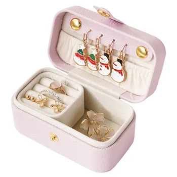 Портативный ящик-органайзер для ювелирных изделий Пылезащитный футляр для упаковки ювелирных изделий для подарков на день рождения Новогодние подарки