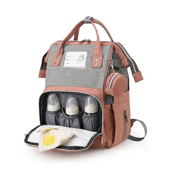 Сумка для мамы-младенца, однотонный Портативный многофункциональный подгузник с бутылочкой молока, сумки для колясок на улице, сумка для ухода за новорожденной мамой