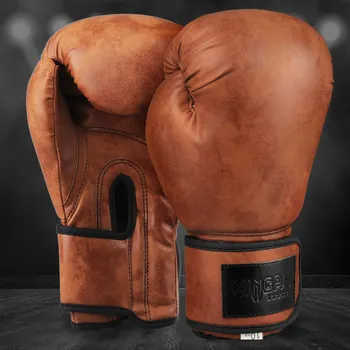 Боксерские перчатки в стиле ретро, новые боксерские перчатки тхэквондо Санда, мужские и женские боксерские перчатки для взрослых для тайского бокса с мешками с песком, профессиональные перчатки для взрослых