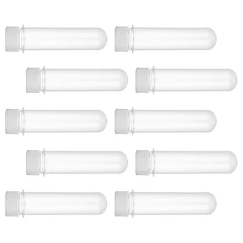 10 шт Переносных тюбиков для хранения прозрачного теста с крышками Пластиковая трубка Многоразовые конфеты Изображение 2