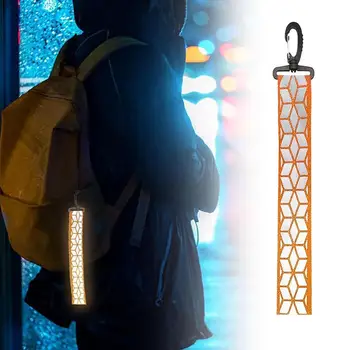 Безопасная светоотражающая подвеска, ремни для связки ключей для рюкзака, Легкий и портативный уличный инструмент для бега, езды на велосипеде Изображение 2