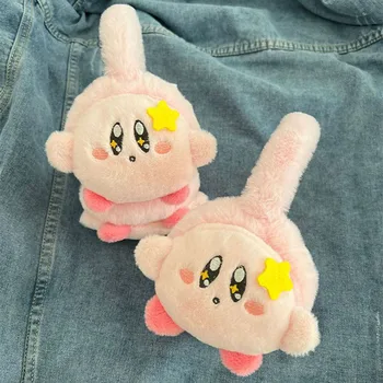 Новые наушники Kawaii Anime Cute Kirby, зимняя защита ушей, предотвращающая обморожение, Теплый рождественский подарок для девочек и друзей-детей Изображение 2
