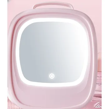 Автомобильный холодильник mini 6L маленькая косметичка с подсветкой холодильник зеркало для макияжа бытовая маска для лица холодильник для сохранения свежести Изображение 2