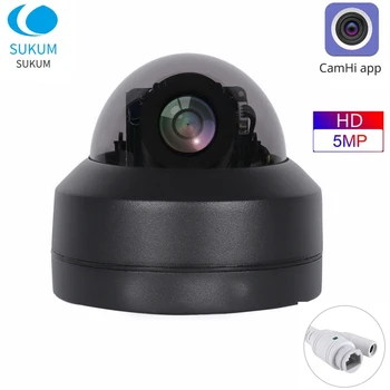 5-Мегапиксельная мини-PTZ IP-камера CamHi с наружным объективом 2,8-12 мм, 4-кратным оптическим зумом, водонепроницаемая Скоростная Купольная камера видеонаблюдения