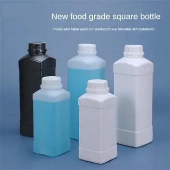 Пустая квадратная пластиковая бутылка с крышкой, пищевой контейнер из полиэтилена высокой плотности, бутылка для шампуня, лосьона, краски многоразового использования
