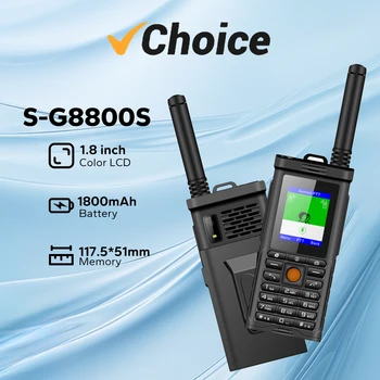 Функция Мобильного Телефона Tri-Anti Walkie Talkie Телефон Black S-G8800S с 1,77-дюймовым Аккумулятором емкостью 1800 мАч и Антенной, Двумя SIM-картами