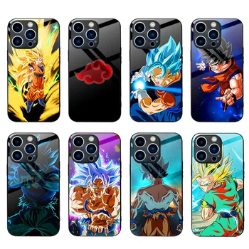 Аниме Dragon -Ball Из Закаленного Стекла Funda Case для iphone 14 13 12 Mini 11 Pro Max Xr Xs Max 8 7 6 6S Plus Son Goku Vegetaiv Cover