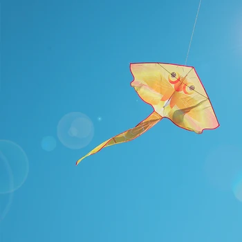 Воздушный змей Yongjian Yellow Dragonfly, легкий в управлении, маленький воздушный змей, подходящий для начинающих или детей, с 50-метровой нитью для воздушного змея Изображение 2