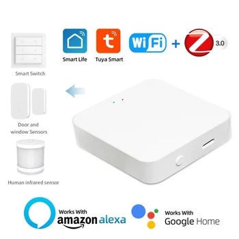 Tuya ZigBee Smart WiFi Bluetooth-Совместимый Многорежимный Многопротоколный Шлюз Smartl Life App Голосовое Дистанционное Управление Для Google