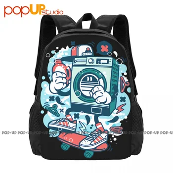 Рюкзак для стиральной машины Большой емкости Модная сумка для покупок с художественным принтом Рюкзаки для одежды