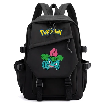 Водонепроницаемый рюкзак Pokemon, школьный рюкзак Pikachu Gengar, рюкзак для студентов, Женский рюкзак Mochilas, ноутбук, книга Snorlax, женские девочки Изображение 2