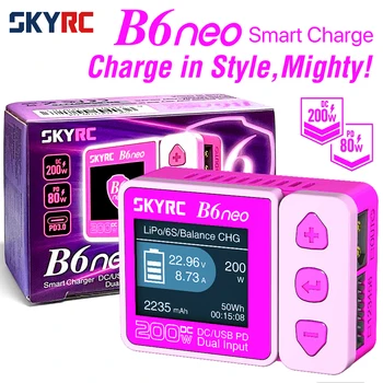 SkyRC B6neo Global Limited Специальная Версия Смарт-Зарядного устройства постоянного тока мощностью 200 Вт PD 80 Вт Зарядное Устройство для балансировки батареи SK-100198 B6 neo Изображение 2