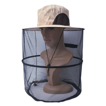 Пчелиная шляпа Дышащая шляпа для пчеловодов Шляпы для пчеловода с вуалью для защиты лица на открытом воздухе Пчеловод Рыбалка Прогулки