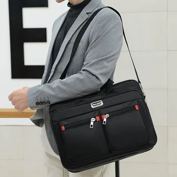 Мужская сумка для ноутбука с плечевым ремнем, дорожный деловой портфель, Повседневная сумка через плечо, Офисная сумка