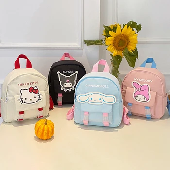 Kawaii Hello Kitty Sanrio Детский школьный ранец с рисунком Куроми для детского сада, Канцелярские принадлежности, Рюкзаки, Игрушки для хранения, Подарки для девочек Изображение 2
