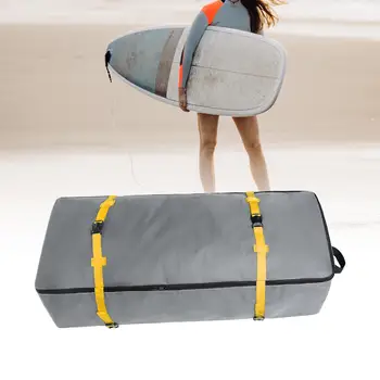Сумка для наземной доски для серфинга, рюкзак-переноска, унисекс, рюкзак для гребли, прочный для серфинга на лонгбордах, шортбордах, начинающих кататься на байдарках на открытом воздухе Изображение 2