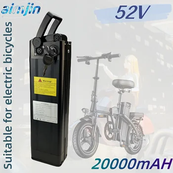 Литиевая батарея электрического велосипеда, аккумулятор silver fish 20AH 52V, аккумуляторная батарея 18650 + зарядное устройство