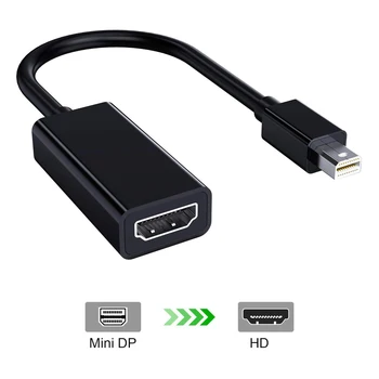 Mini DP-HDMI-совместимый Кабель-Адаптер 4K/1080P для Мужчин и Женщин, Конвертер DisplayPort в HD Для Macbook Pro Air Mac Surface Pro Изображение 2