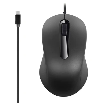 Мышь Type C, USB-мыши C, 3 кнопки 1000 точек на дюйм, для игр на ПК с Windows и ноутбуках