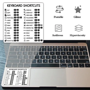 Практические справочные наклейки с сочетаниями клавиш для ПК, прозрачные наклейки для ноутбуков, эффективные наклейки с сокращениями Изображение 2