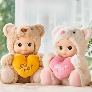Сонни Каваи Винли Плюшевая кукла Ангел, обнимающий Медведя, Кукла-Кролик, Успокаивающая кукла, Плюшевые аксессуары из аниме, Игрушки-подушки, подарок для детей