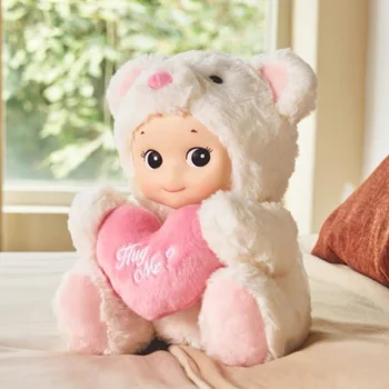 Сонни Каваи Винли Плюшевая кукла Ангел, обнимающий Медведя, Кукла-Кролик, Успокаивающая кукла, Плюшевые аксессуары из аниме, Игрушки-подушки, подарок для детей Изображение 2
