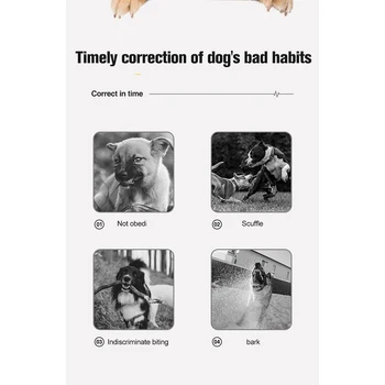 Устройство Для Дрессировки Собак A20 500m С Дистанционным Управлением IPX7 Водонепроницаемый Виброударный Электрический Ошейник Против Лая Pet Dog Bark Stop Trainer Изображение 2