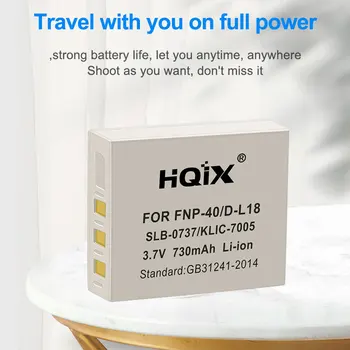 HQIX для PENTAX Optio X A10 A20 A30 A36 A40 L20 S4 S4i S5N S5i S6 S7 SV T10 W10 W20 E65 Камера D-LI8 LI85 Двойное Зарядное Устройство Батарея Изображение 2