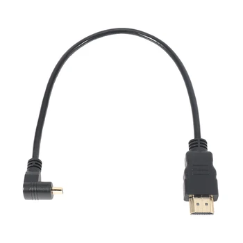 30-сантиметровый разъем Micro-HDMI под прямым углом от мужчины к мужчине HDMI (90 градусов) - поддерживает 4k (тип B)