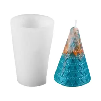 Рождественская форма для свечей 3D Силиконовая форма для свечей из сосны, эпоксидной смолы, поделки ручной работы, Восковая свеча, поделки из мыльной глины, домашняя вечеринка 