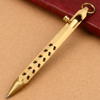 Высококачественная Мужская Женская Тактическая ручка для самообороны, Многоцелевой Латунный Противоскользящий Портативный инструмент для охоты и кемпинга