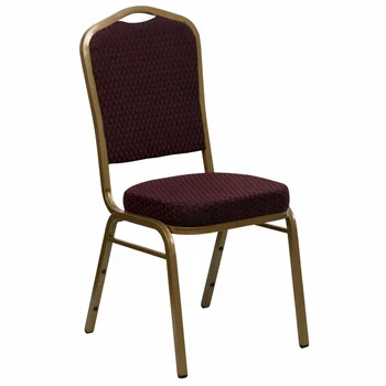 Роскошная мебель серии HERCULES, банкетный стул с откидной спинкой из черной ткани - серебряная рамка Изображение 2