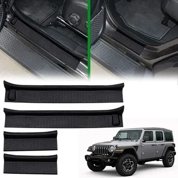 Защитные накладки на пороги для Jeep Wrangler JL 2018-2022 и Jeep Gladiator JT 2020-2022 Аксессуары, Черный Изображение 2