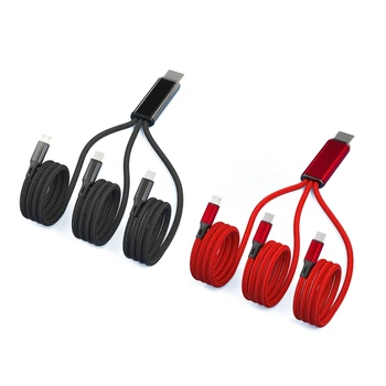 E56B Универсальный 3 в 1 Type C-Micro USB + двойной кабель для зарядки Type C для мобильного телефона и планшета