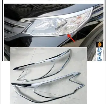 2012 2013 2014 Для Honda CRV, Хромированная накладка на головной фонарь, Наклейка на Фару, Аксессуары для Стайлинга автомобилей