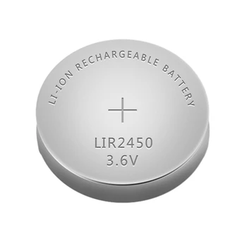 5 Упаковок Литиевых Аккумуляторных батарей LIR2450 LIR 2450 3,6 В Заменяют CR2450 Изображение 2
