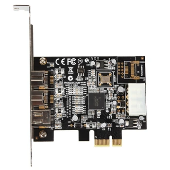 Новая 3-портовая карта видеозахвата PCI Express Firewire 1394B & 1394A Pcie 1.1 X1 Card, Набор микросхем TI XIO2213B