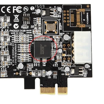 Новая 3-портовая карта видеозахвата PCI Express Firewire 1394B & 1394A Pcie 1.1 X1 Card, Набор микросхем TI XIO2213B Изображение 2