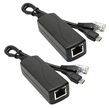 2X Micro-USB POE Разветвитель 48V-5V2A/3A Мини-USB Источник Питания Национального Стандарта С Зарядкой Смартфона
